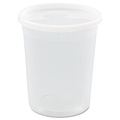 View larger image of Newspring DELItainer Microwavable Container, 32 oz, 4 .55 Diameter x 5.55 h, Clear, Plastic, 240/Carton