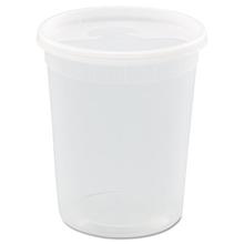 Newspring DELItainer Microwavable Container, 32 oz, 4 .55 Diameter x 5.55 h, Clear, Plastic, 240/Carton