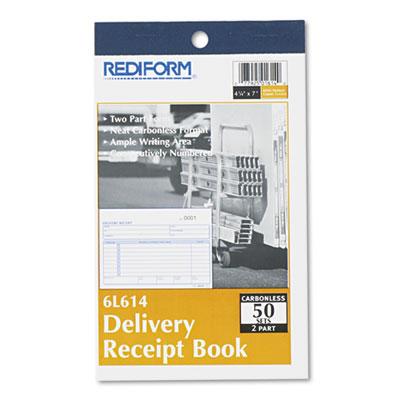 View larger image of Delivery Receipt Book, Three-Part Carbonless, 6.38 x 4.25, 50 Forms Total
