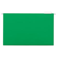 Deluxe Bright Color Hanging File Folders, Legal Size, 1/5-Cut Tabs, Bright Green, 25/Box