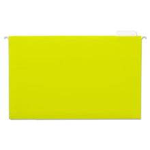 Deluxe Bright Color Hanging File Folders, Legal Size, 1/5-Cut Tabs, Yellow, 25/Box