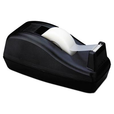 View larger image of Deluxe Desktop Tape Dispenser, Heavily Weighted, Attached 1" Core, Black