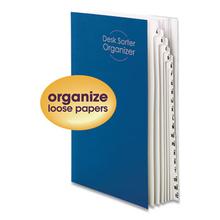 Deluxe Expandable Indexed Desk File/Sorter, Reinforced Tabs, 20 Dividers, Alpha/Numeric Index, Legal Size, Dark Blue Cover