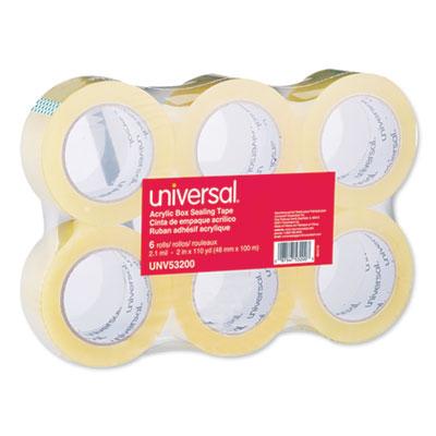 View larger image of Deluxe General-Purpose Acrylic Box Sealing Tape, 2 mil, 3" Core, 1.88" x 109 yds, Clear, 6/Pack