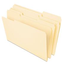 Deluxe Heavyweight File Folders, 1/3-Cut Tabs, Letter Size, Manila, 50/Pack