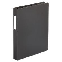 Deluxe Non-View D-Ring Binder With Label Holder, 3 Rings, 1" Capacity, 11 X 8.5, Black