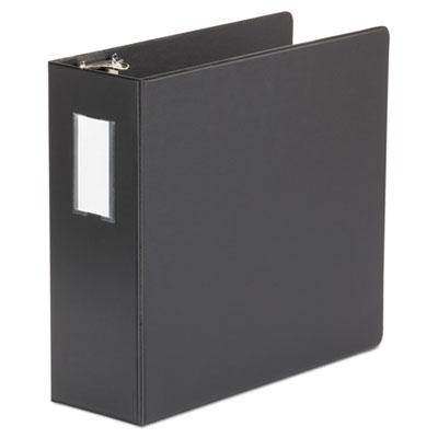 View larger image of Deluxe Non-View D-Ring Binder With Label Holder, 3 Rings, 4" Capacity, 11 X 8.5, Black