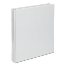 Deluxe Round Ring View Binder, 3 Rings, 1" Capacity, 11 x 8.5, White