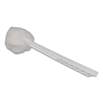 View larger image of Deluxe Toilet Bowl Mop, 10" Handle, 4.5" Mop Head, White, 25/Carton