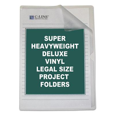 View larger image of Deluxe Vinyl Project Folders, Legal Size, Clear, 50/Box