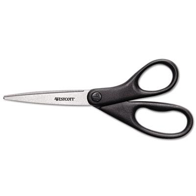 View larger image of Design Line Straight Stainless Steel Scissors, 8" Long, 3.13" Cut Length, Black Straight Handle