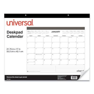 View larger image of Desk Pad Calendar, 22 x 17, White/Black Sheets, Black Binding, Clear Corners, 12-Month (Jan to Dec): 2024