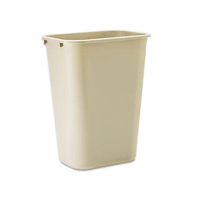 View larger image of Deskside Plastic Wastebasket, 10.25 gal, Plastic, Beige