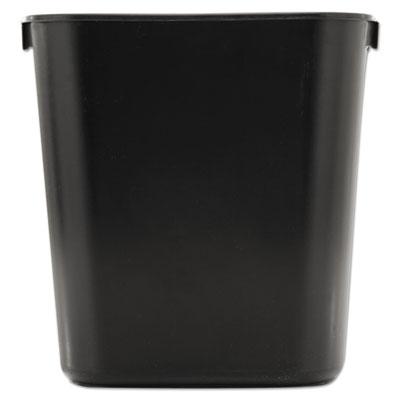 View larger image of Deskside Plastic Wastebasket, 3.5 gal, Plastic, Black