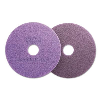 View larger image of Diamond Floor Pads, Burnish/Buff, 16" Diameter, Purple, 5/Carton