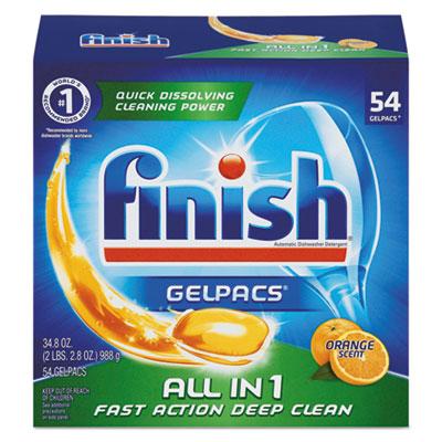View larger image of Dish Detergent Gelpacs, Orange Scent, 54/Box, 4 Boxes/Carton