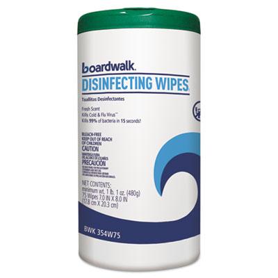 View larger image of Disinfecting Wipes, 8 x 7, Fresh Scent, 75/Canister, 6 Canisters/Carton