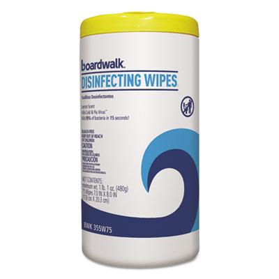 View larger image of Disinfecting Wipes, 8 x 7, Lemon Scent, 75/Canister, 6 Canisters/Carton