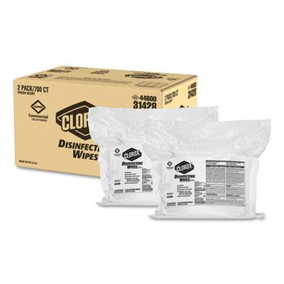 View larger image of Disinfecting Wipes, 1-Ply, 7 x 8, Fresh Scent, White, 700/Bag Refill, 2 Bags/Carton