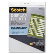 Display Pocket, Removable Interlocking Fasteners, Plastic, 8.5 x 11, Clear