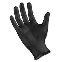 Disposable General-Purpose Powder-Free Nitrile Gloves, Large, Black, 4.4 mil, 1,000/Carton