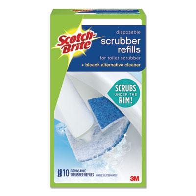 View larger image of Disposable Toilet Scrubber Refill, Blue/White, 10/Pack