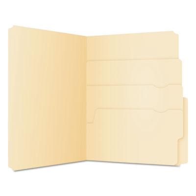View larger image of Divide It Up File Folders, 1/2-Cut Tabs, Letter Size, Manila, 24/Pack