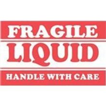 #DL1300 3 x 5" Fragile Liquid Handle with Care Label