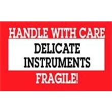 #DL1460 3 x 5" Delicate Instruments Handle with Care Fragile Label