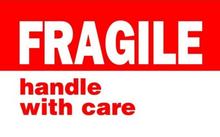 #DL1767 3 x 5" Fragile Handle with Care Label