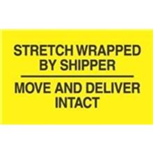#DL3172 3 x 5" Stretch Wrapped by Shipper / Move and Deliver Intact Label