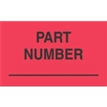 #DL3201 3 x 5" Part Number Label