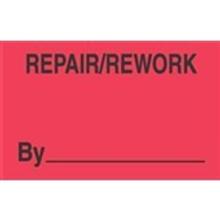 #DL3341 3 x 5" Repair / Rework By _____ Label