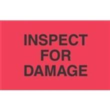 #DL3461 3 x 5" Inspect For Damage Label