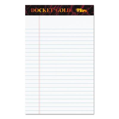 View larger image of Docket Gold Ruled Perforated Pads, Narrow Rule, 50 White 5 X 8 Sheets, 12/pack