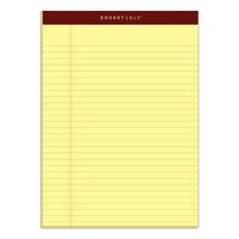 Docket Gold Ruled Perforated Pads, Wide/legal Rule, 50 Canary-Yellow 8.5 X 11.75 Sheets, 12/pack