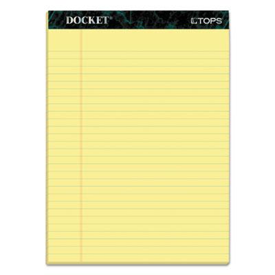 View larger image of Docket Ruled Perforated Pads, Wide/legal Rule, 50 Canary-Yellow 8.5 X 11.75 Sheets, 12/pack
