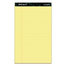 Docket Ruled Perforated Pads, Wide/legal Rule, 50 Canary-Yellow 8.5 X 14 Sheets, 12/pack