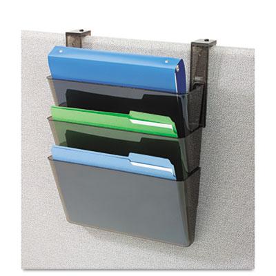 View larger image of DocuPocket Three-Pocket File Set for Partition Walls, Letter, 13 x 7 x 4, Smoke