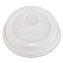Dome Drink-Thru Lids, Fits 12 oz and 16 oz Paper Hot Cups, White, 100/Pack