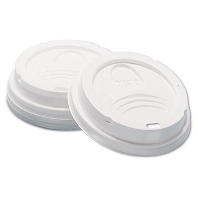 View larger image of Dome Hot Drink Lids, 8oz Cups, White, 100/Sleeve, 10 Sleeves/Carton