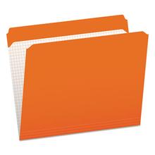 Double-Ply Reinforced Top Tab Colored File Folders, Straight Tab, Letter Size, Orange, 100/Box