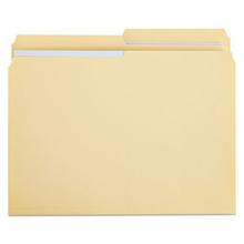 Double-Ply Top Tab Manila File Folders, 1/2-Cut Tabs, Letter Size, 100/Box