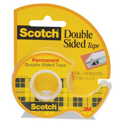 View larger image of Double-Sided Permanent Tape in Handheld Dispenser, 1" Core, 0.5" x 20.83 ft, Clear