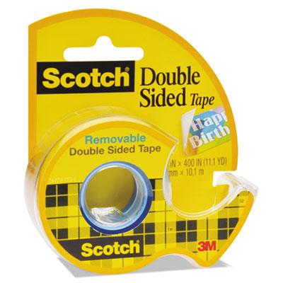 View larger image of Double-Sided Removable Tape in Handheld Dispenser, 1" Core, 0.75" x 33.33 ft, Clear