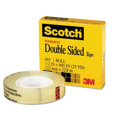 View larger image of Double-Sided Tape, 1" Core, 0.5" x 75 ft, Clear