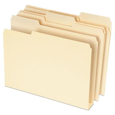 View larger image of Double Stuff File Folders, 1/3-Cut Tabs, Letter Size, Manila, 50/Pack