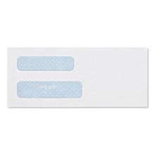 Double Window Security-Tinted Check Envelope, #8 5/8, Commercial Flap, Gummed Closure, 3.63 x 8.63, White, 500/Box