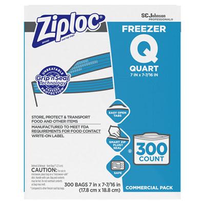 View larger image of Double Zipper Freezer Bags, 1 qt, 2.7 mil, 7" x 7.75", Clear, 300/Carton