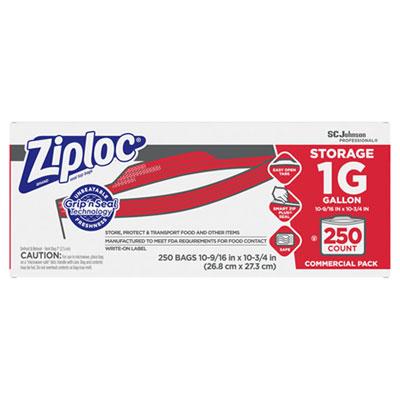 View larger image of Double Zipper Storage Bags, 1 gal, 1.75 mil, 10.56" x 10.75", Clear, 250/Box
